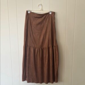 Stitch & Feather Faux Suede Skirt large